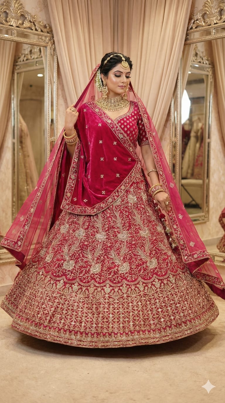 Bridal Makeup Ready Outfit Durg - Complete Bridal Look
